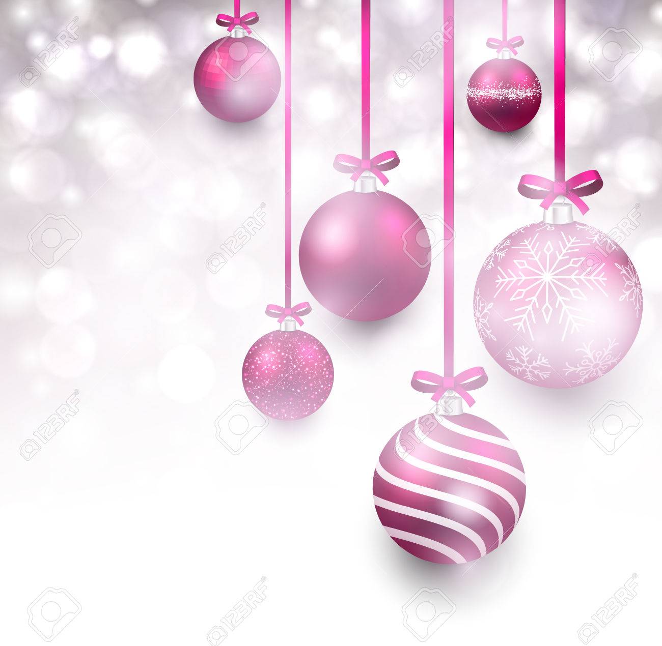 Abstract Background With Magenta Christmas Balls. Vector Illustration.  Royalty Free Cliparts, Vectors, And Stock Illustration. Image 31848672.