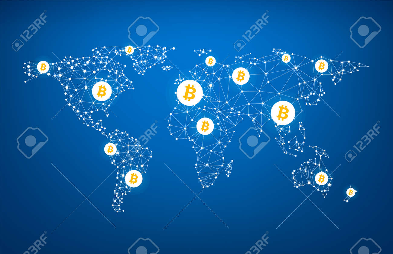 Bitcoin Cryptocurrency. Abstract Wireframe Global Mesh Background. Vector  Illustration. Royalty Free SVG, Cliparts, Vectors, and Stock Illustration.  Image 170005674.