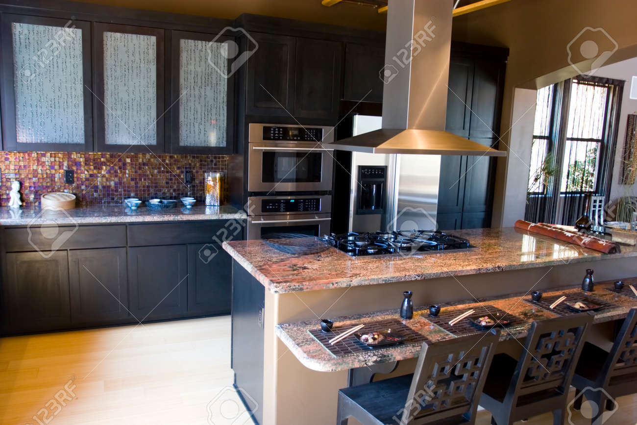Modern Kitchen With Granite Countertops Stock Photo Picture And Modern Kitchen With Granite Countertops Stock Photo 1491564