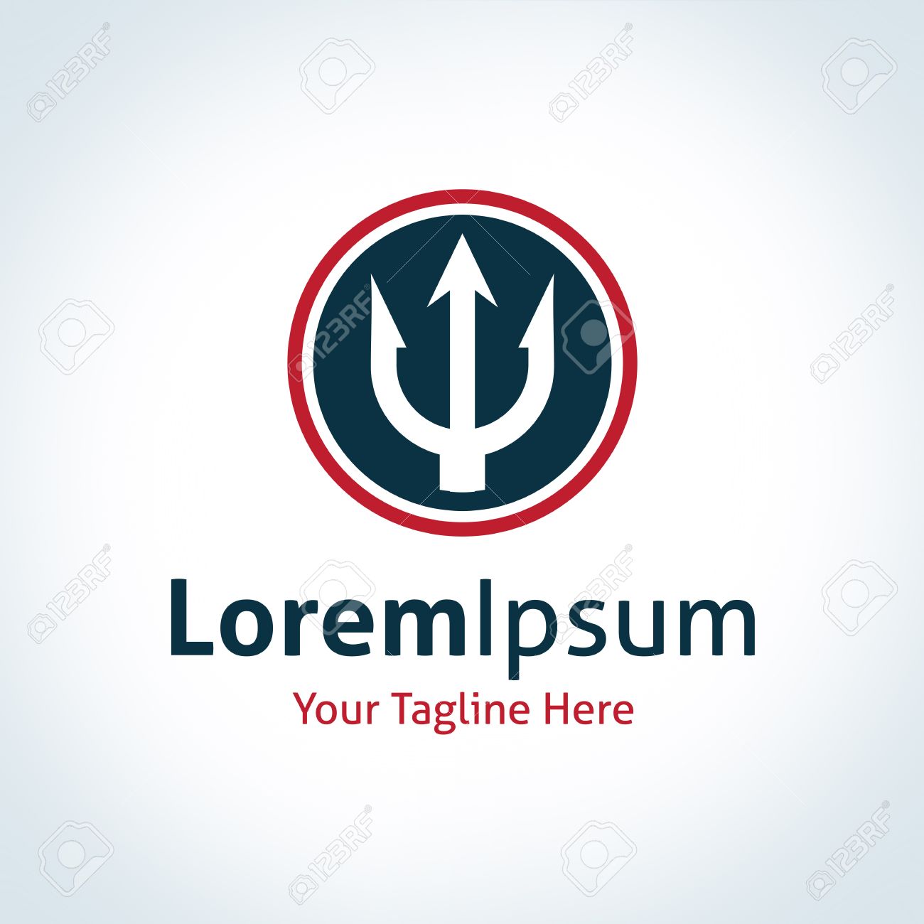 Trident Strength Circle Brand Logo Icon Vector Template Royalty Free Cliparts Vectors And Stock Illustration Image