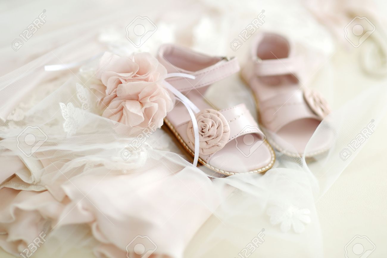 christening shoes and headband