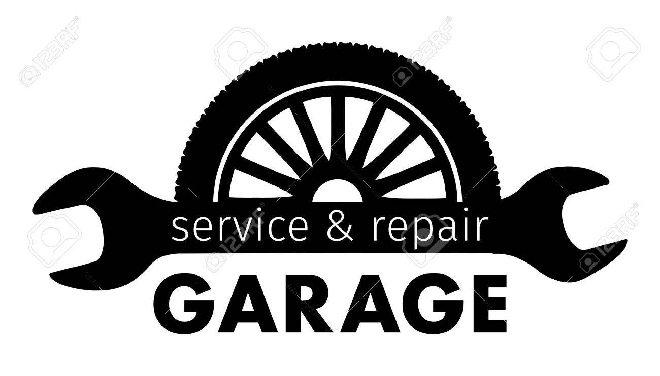 Auto garage logo design Royalty Free Vector Image