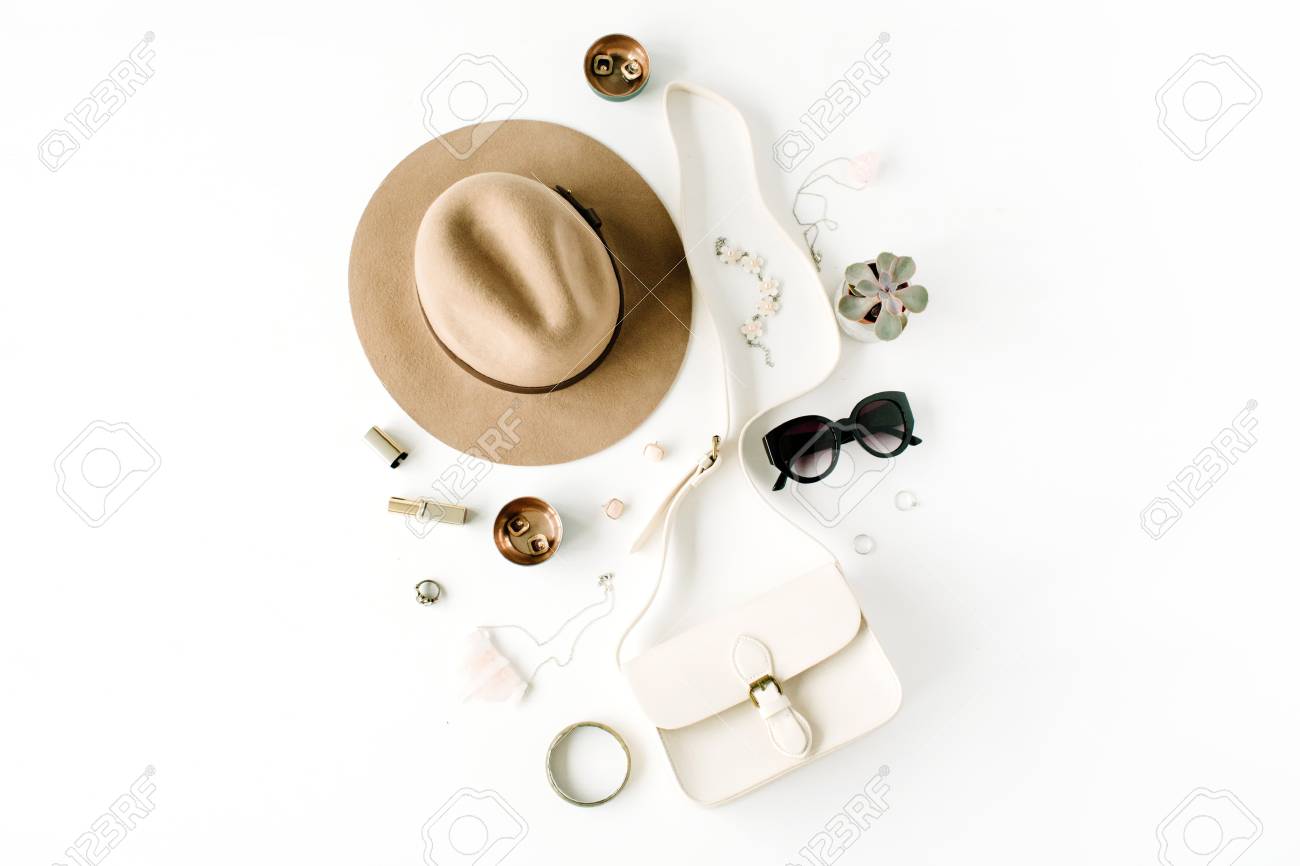 flat lay trendy creative