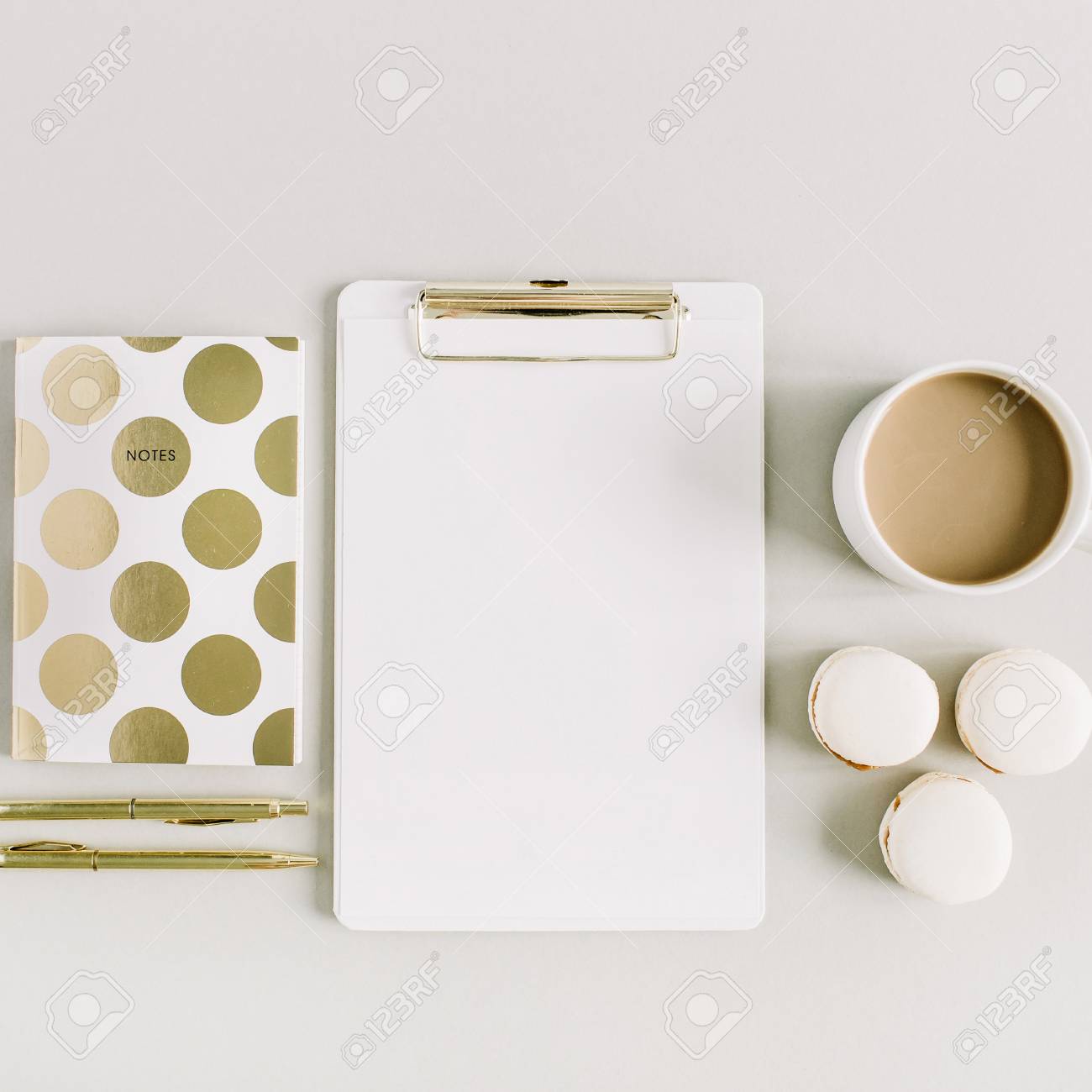 minimal modern home office workspace with clipboard macaroons modern clipboard