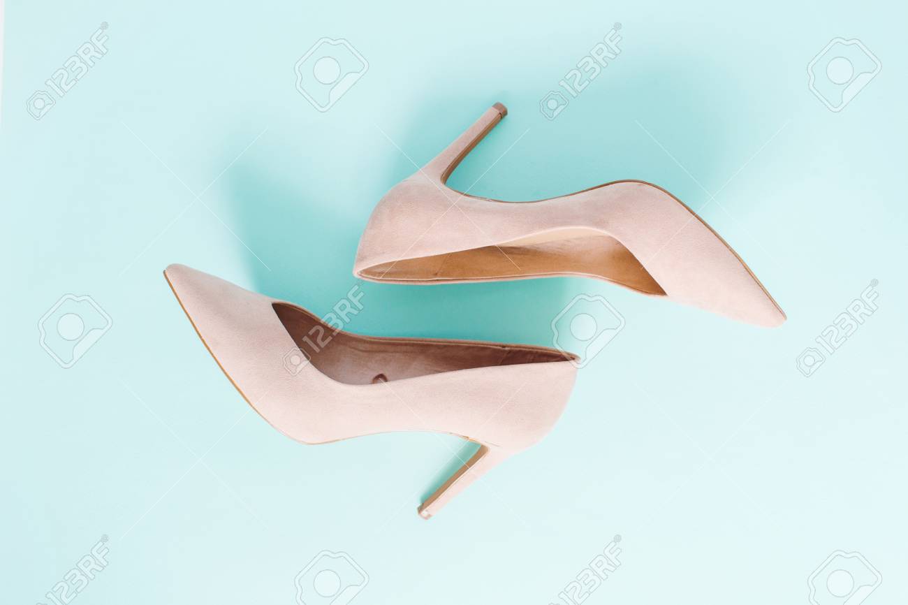 chaussure rose pale a talon