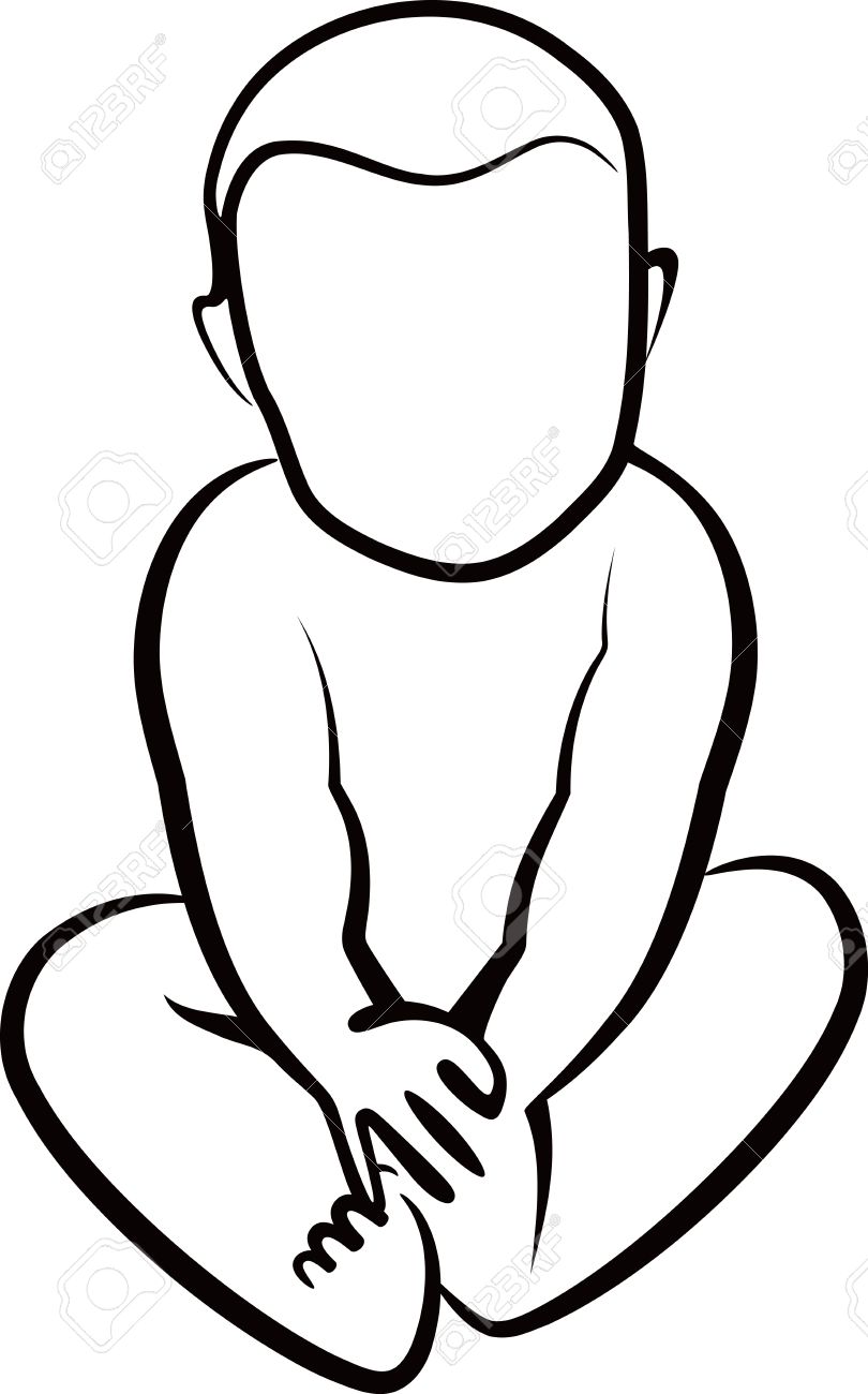 Simple illustration with baby stock vector 9889169