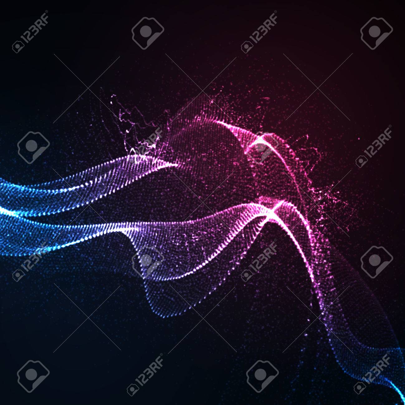 3D illuminated abstract digital wave of glowing particles and wireframe. Neon Sign. Futuristic vector illustration. HUD element. Technology concept. Abstract background - 53133573 3D illuminated abstract digital wave of glowing particles and wireframe. Neon Sign. Futuristic vector illustration. HUD element. Technology concept. Abstract background - 53133573