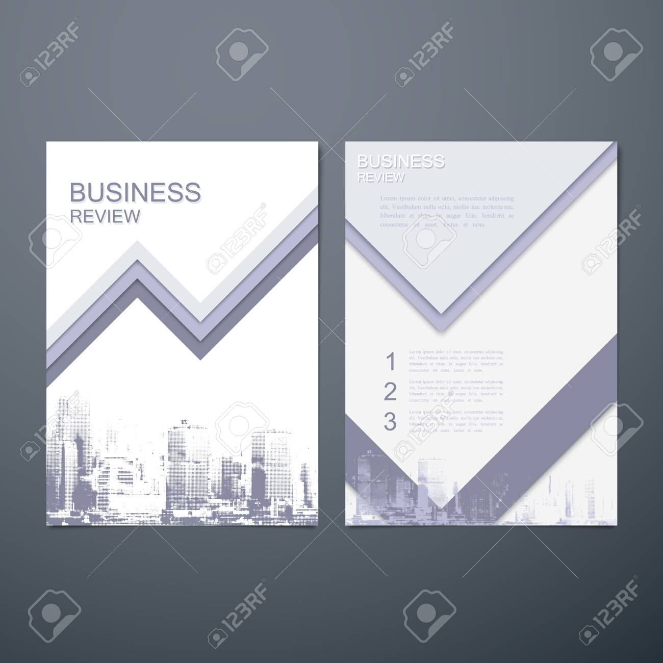 business review leaflet brochure or flyer a4 size template design