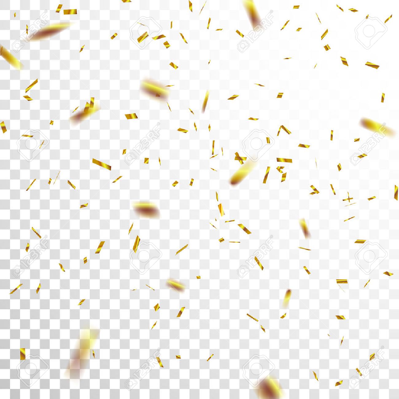 Golden Confetti. Vector Festive Illustration of Falling Shiny Confetti Isolated on Transparent Checkered Background. Holiday Decorative Tinsel Element for Design - 65406820 Golden Confetti. Vector Festive Illustration of Falling Shiny Confetti Isolated on Transparent Checkered Background. Holiday Decorative Tinsel Element for Design - 65406820