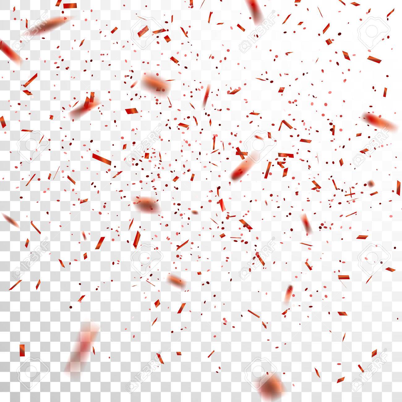 Red Confetti. Vector Festive Illustration of Falling Shiny Confetti Isolated on Transparent Checkered Background. Holiday Decorative Tinsel Element for Design - 65406902 Red Confetti. Vector Festive Illustration of Falling Shiny Confetti Isolated on Transparent Checkered Background. Holiday Decorative Tinsel Element for Design - 65406902