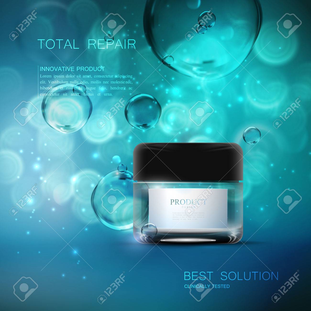 美容アンチエイジングのクリームの広告 のイラスト素材 ベクタ Image 7443