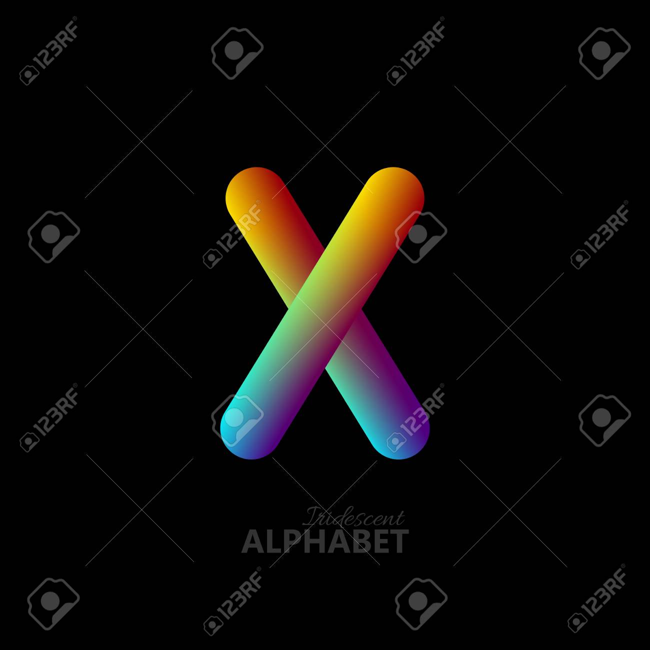 3d Iridescent Gradient Letter X. Royalty Free SVG, Cliparts, Vectors, and  Stock Illustration. Image 84261695., image size:1300x1300