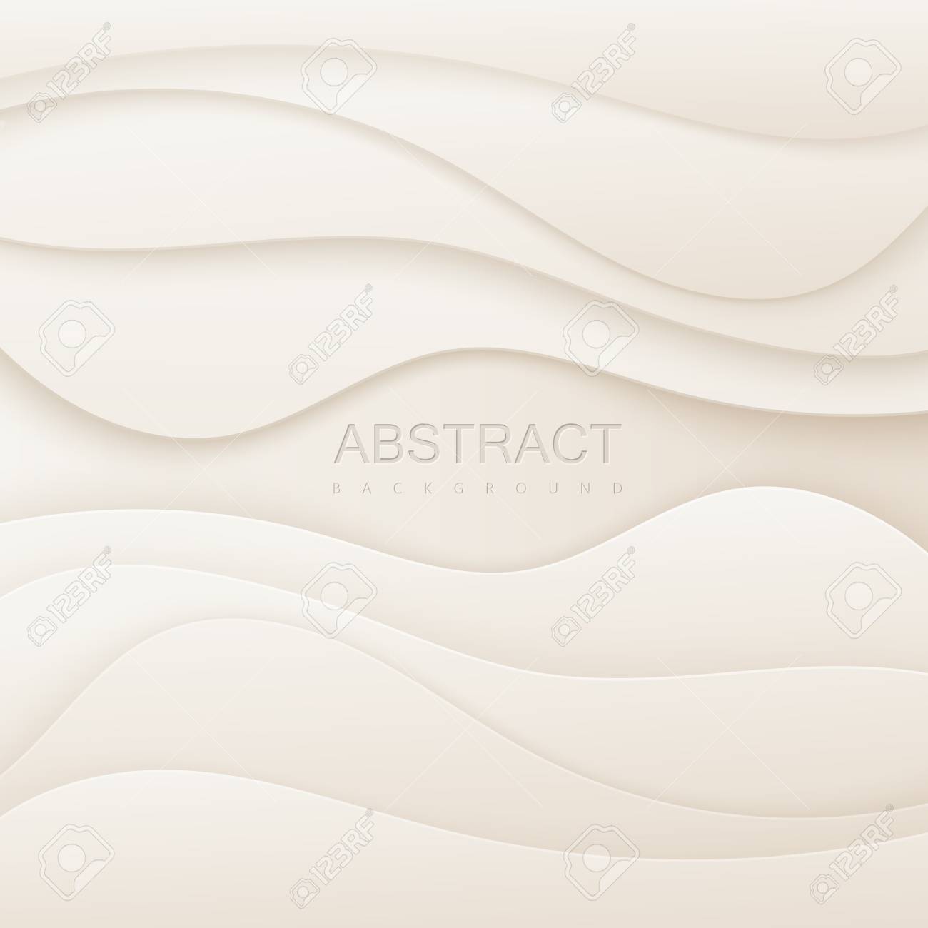 Abstract White Background With Paper Cutout Layers Vector