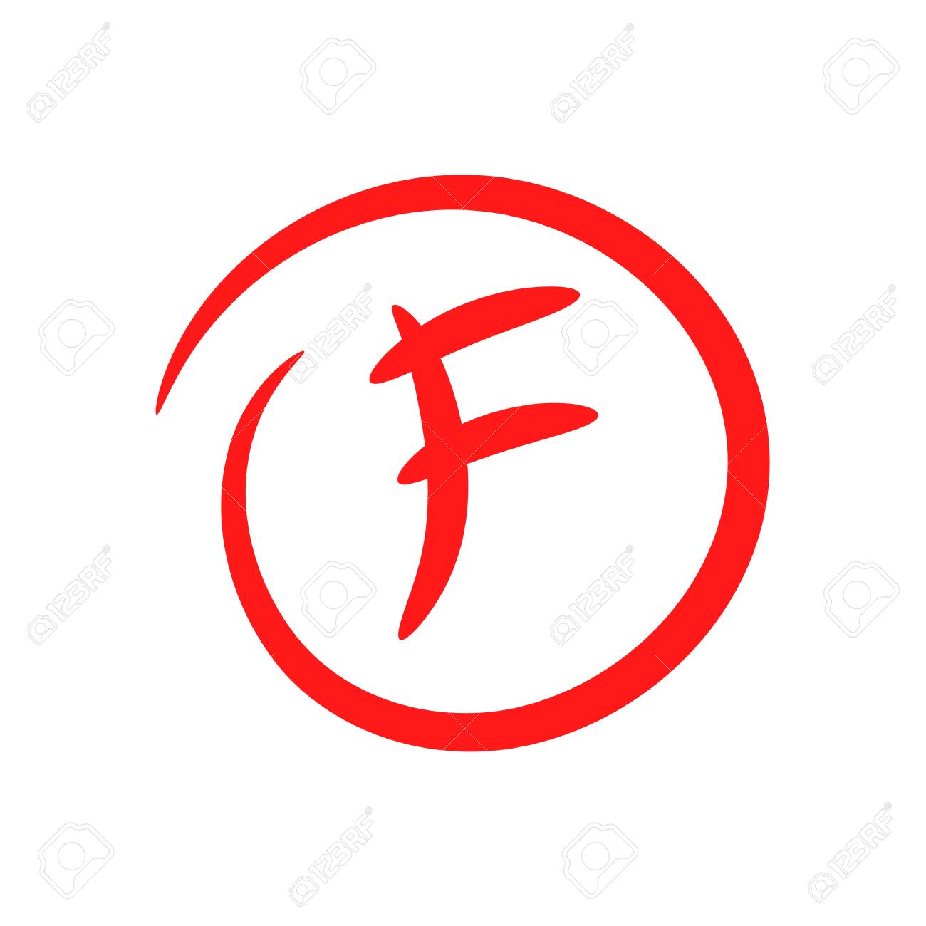 F Hand Drawn Grade Result With Circle Fail The Exam Worst Work F Hand Drawn Grade Result With Circle Fail The Exam Worst Work