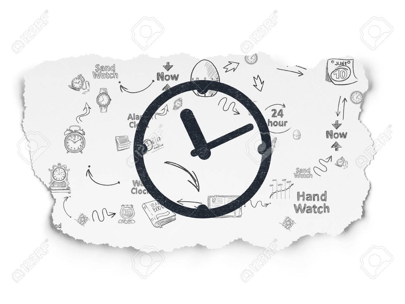 Concepto De Línea De Tiempo: Pintadas Icono Reloj Negro Sobre Fondo De Papel Rasgado Con El Esquema De Dibujo De La Mano Tiempo Iconos, 3d Fotos, Retratos, Imágenes Y Fotografía De Archivo Concepto De Línea De Tiempo: Pintadas Icono Reloj Negro Sobre Fondo De Papel Rasgado Con El Esquema De Dibujo De La Mano Tiempo Iconos, 3d Fotos, Retratos, Imágenes Y Fotografía De Archivo