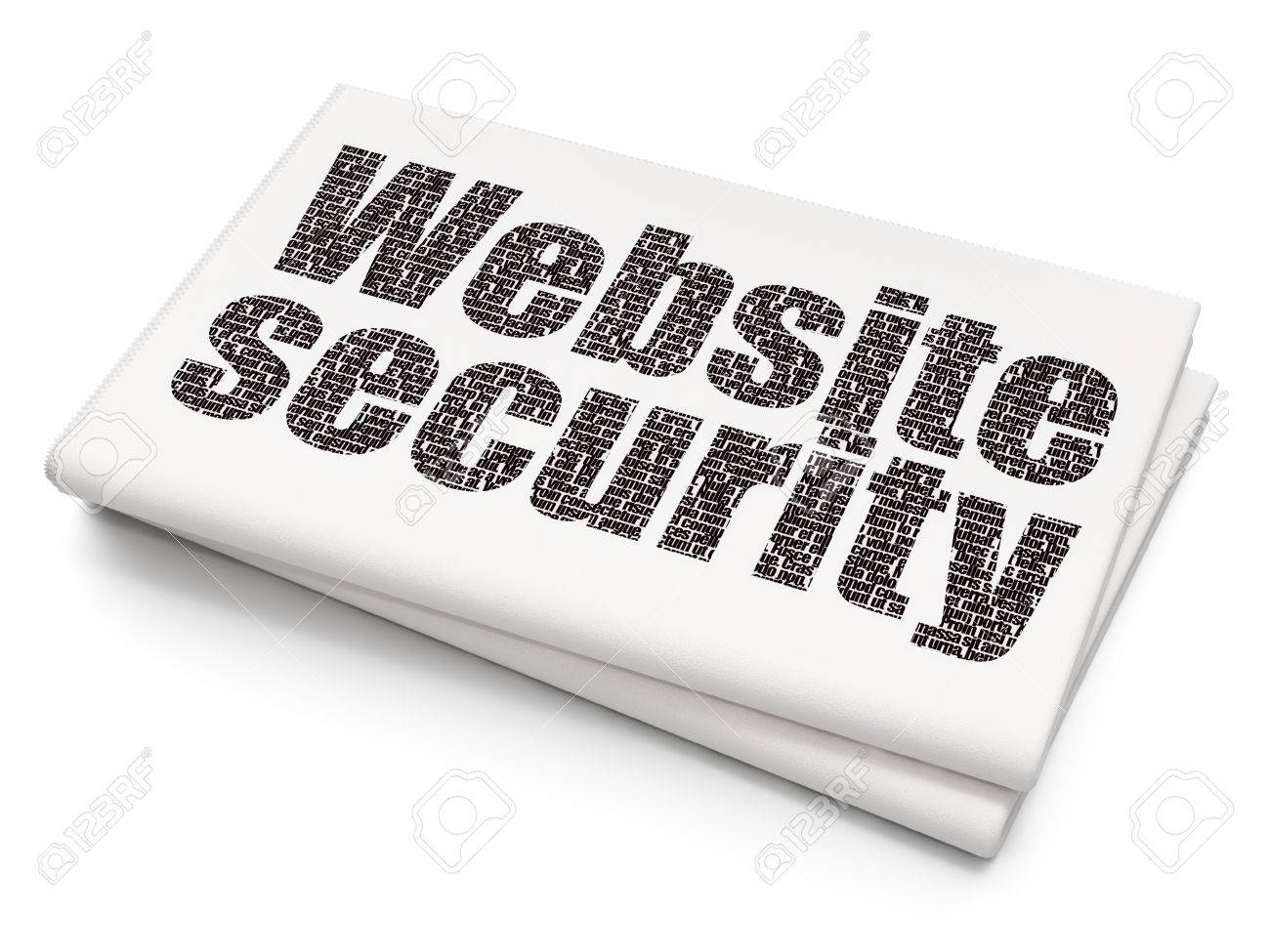 web development concept pixelated black text website security website text