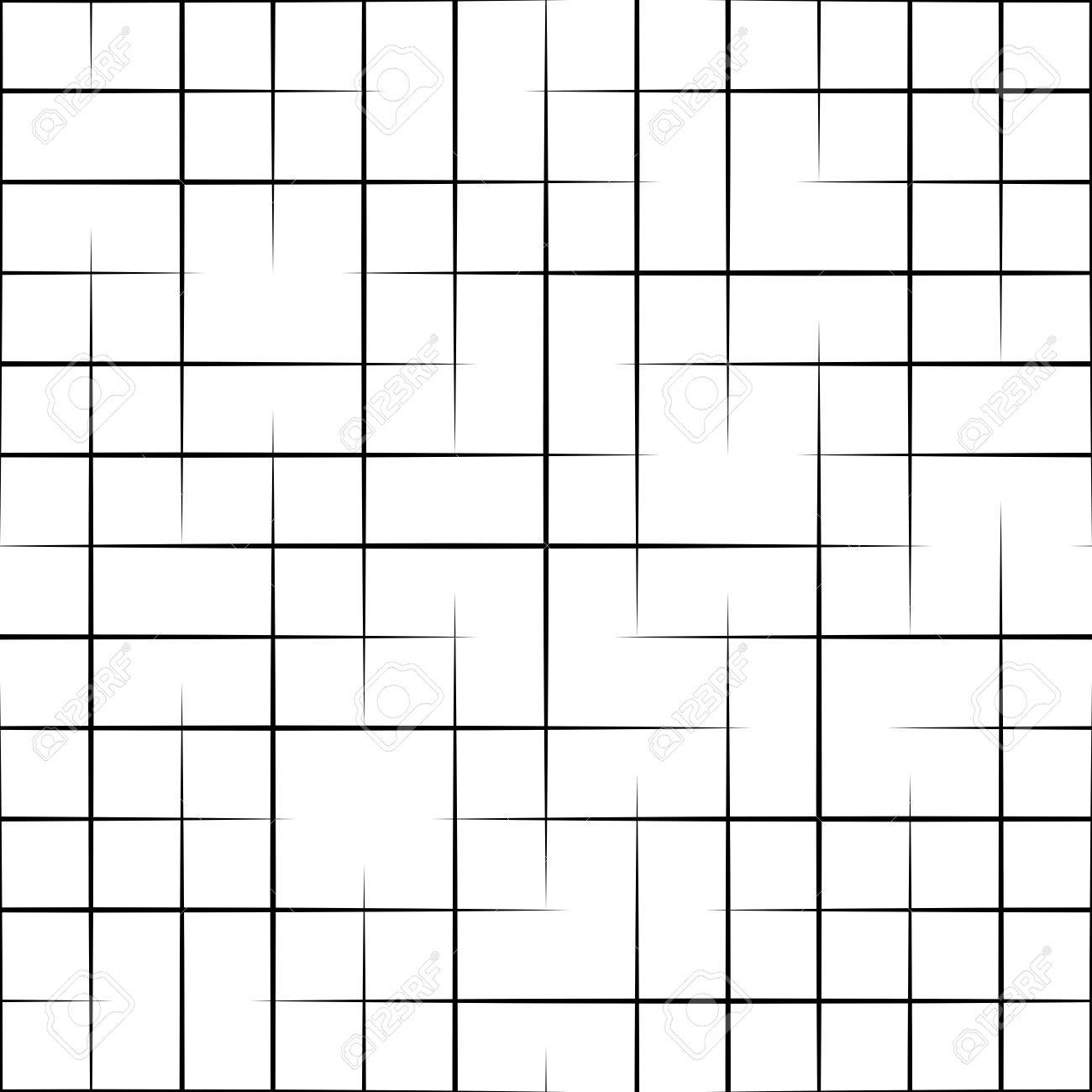 Seamless Grid Pattern. Vector Black and White Background. Regular Texture - 57875258 Seamless Grid Pattern. Vector Black and White Background. Regular Texture - 57875258