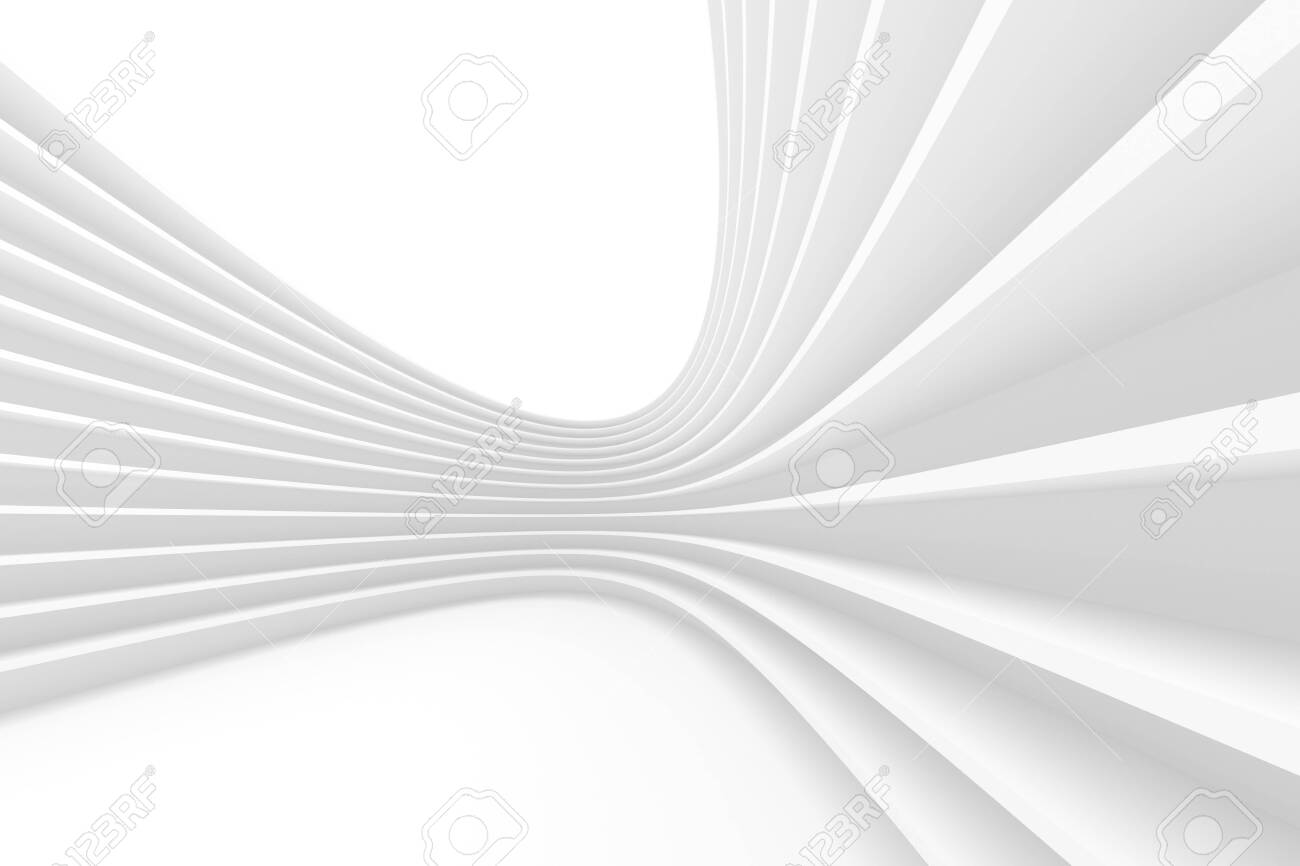 3d Rendering of White Circular Building. - 129640335 3d Rendering of White Circular Building. - 129640335