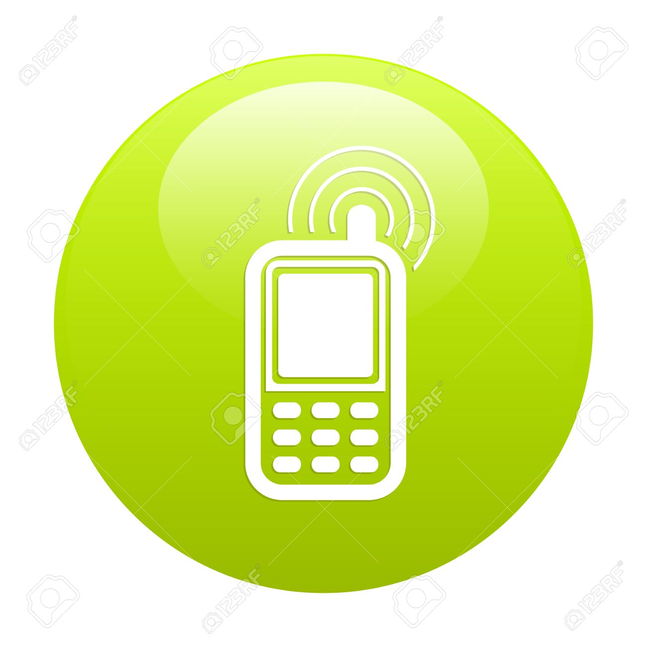 Button Cell Phone Icon Green Royalty Free Cliparts Vectors And Stock Illustration Image 21570147