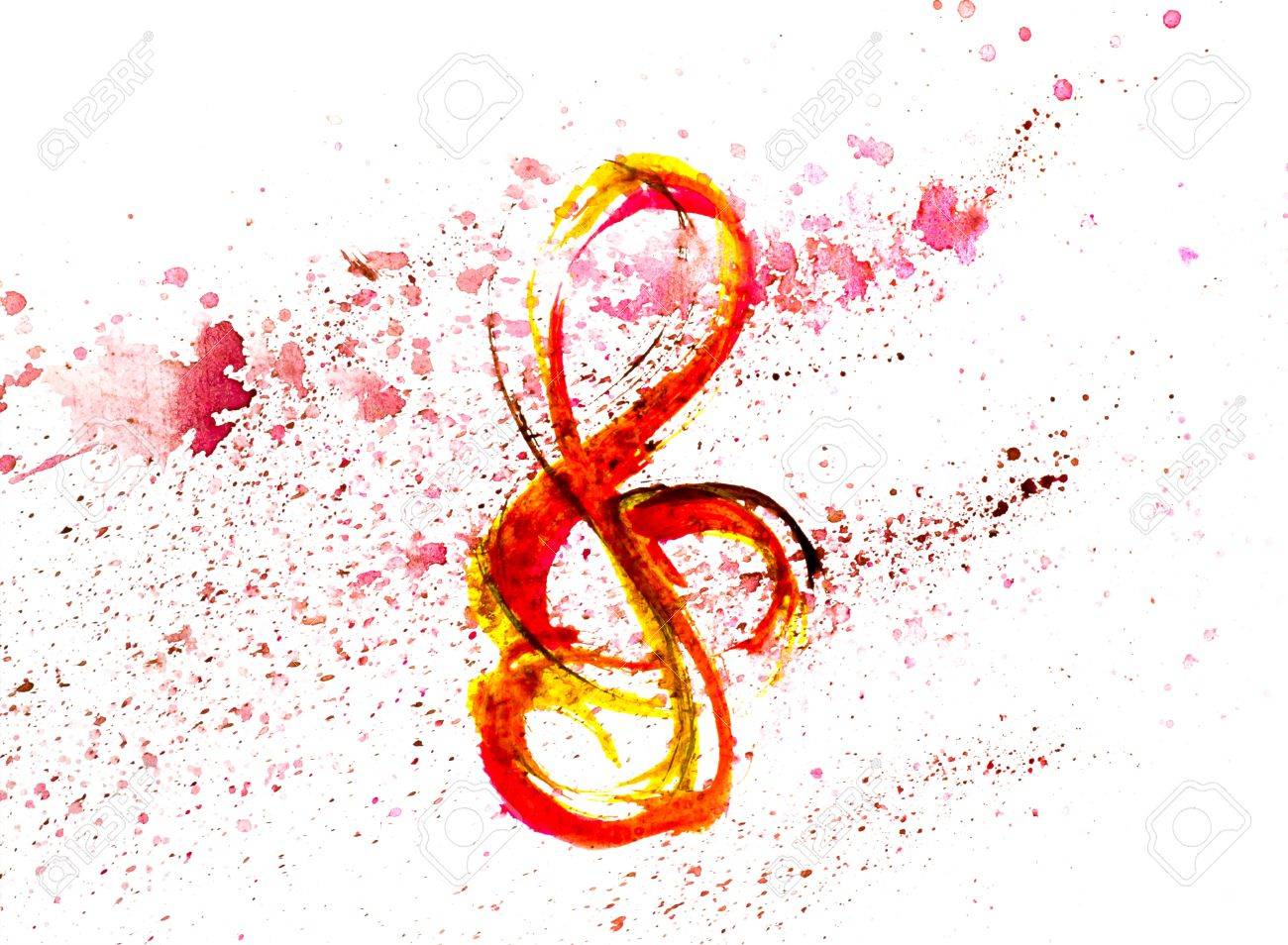 watercolor treble clef
