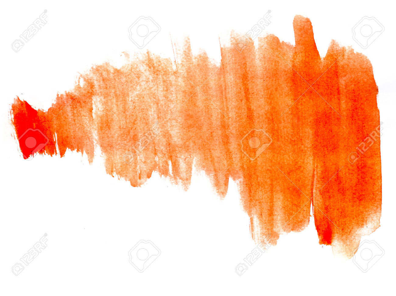 分離されたオレンジ スポット水彩手汚れラスター イラスト壁紙 の写真素材 画像素材 Image