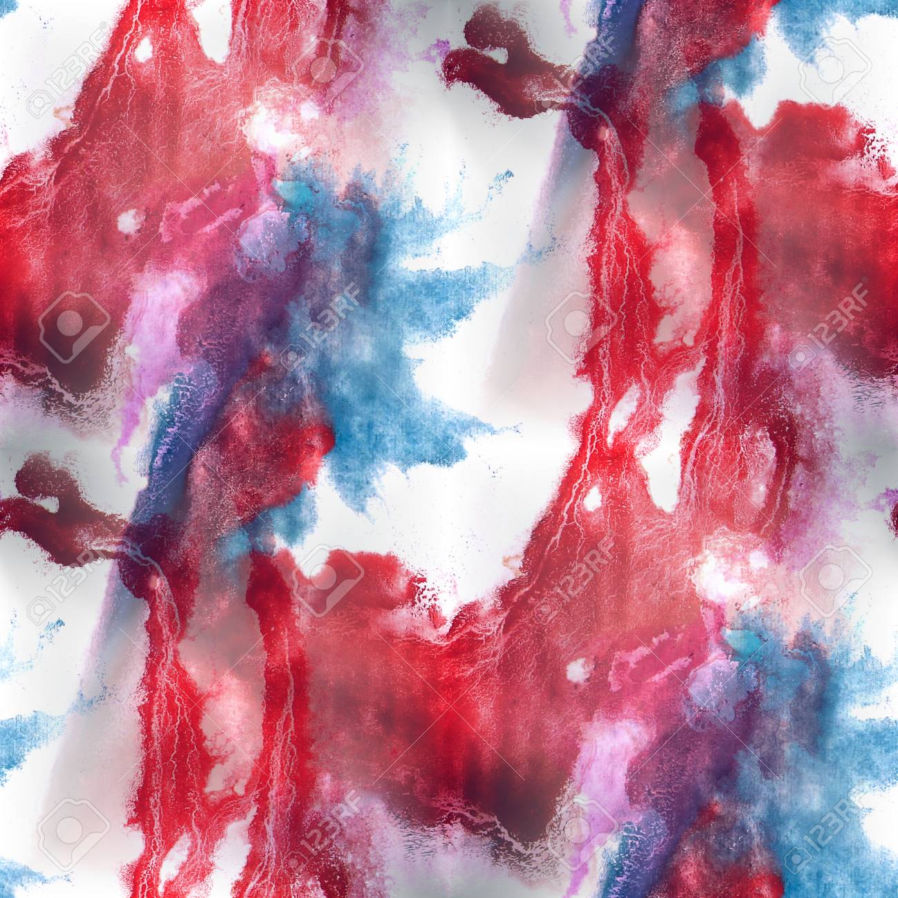 壁画の赤 青 ピンクのシームレスなパターン背景 T の写真素材 画像素材 Image