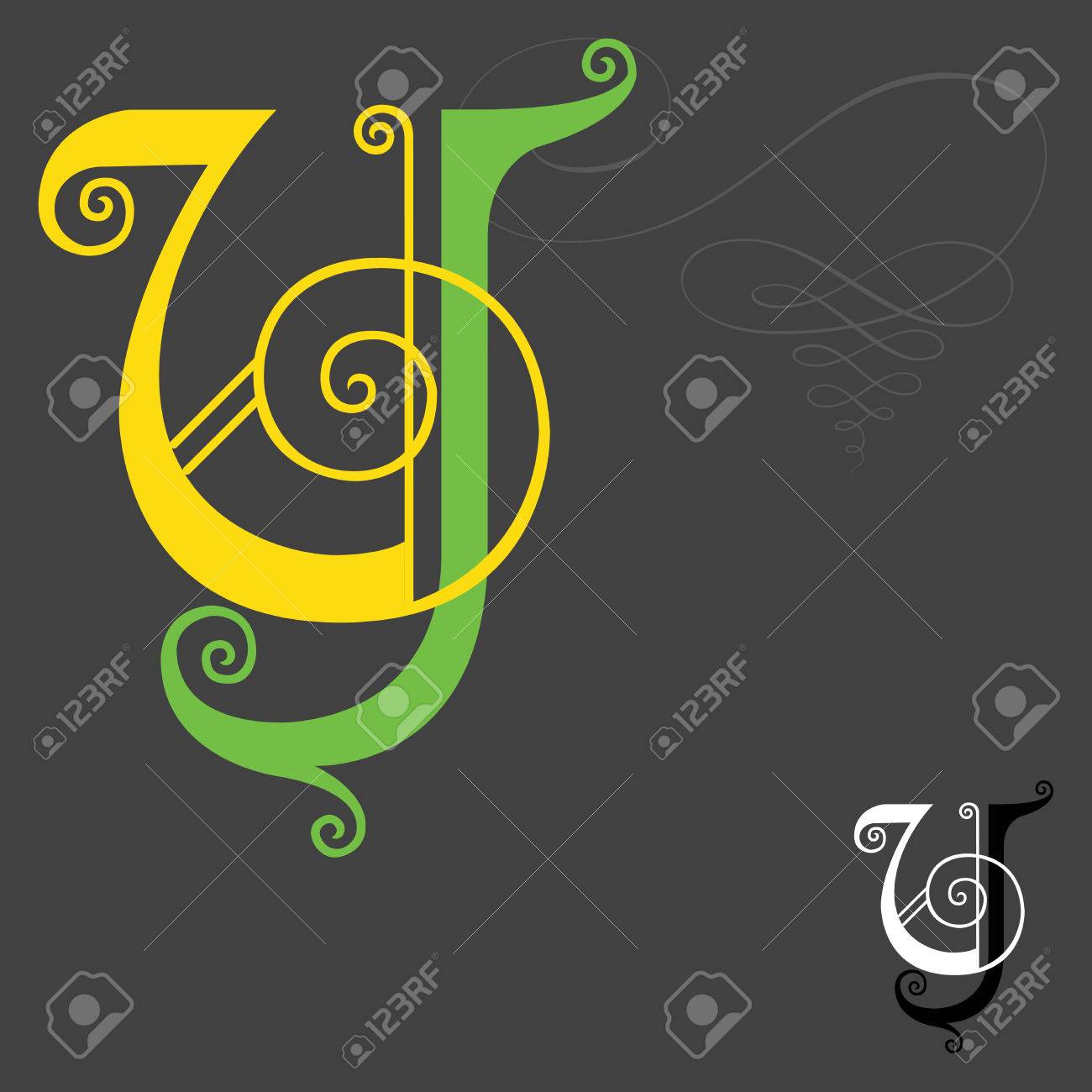 音楽スタイル 英語のアルファベット文字 Yのイラスト素材 ベクタ Image
