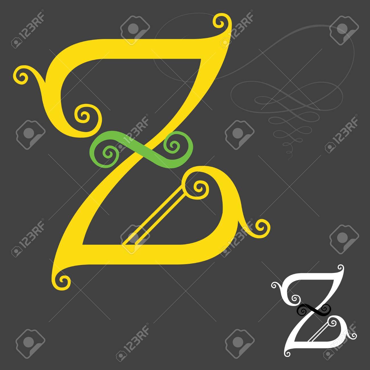 音楽スタイル 英語のアルファベット文字 Zのイラスト素材 ベクタ Image