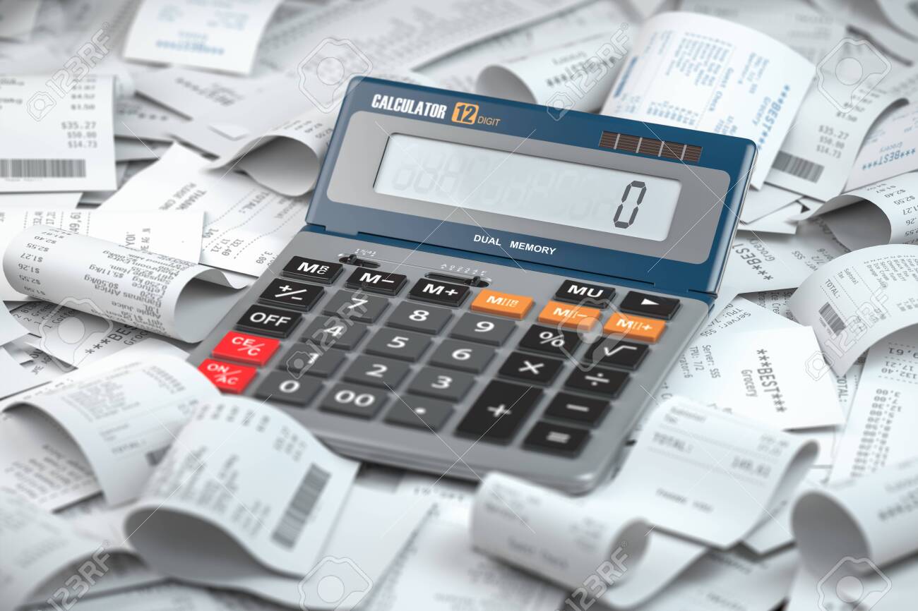 calculator with receipts home budget grocery expenses and consumerism expenses calculator