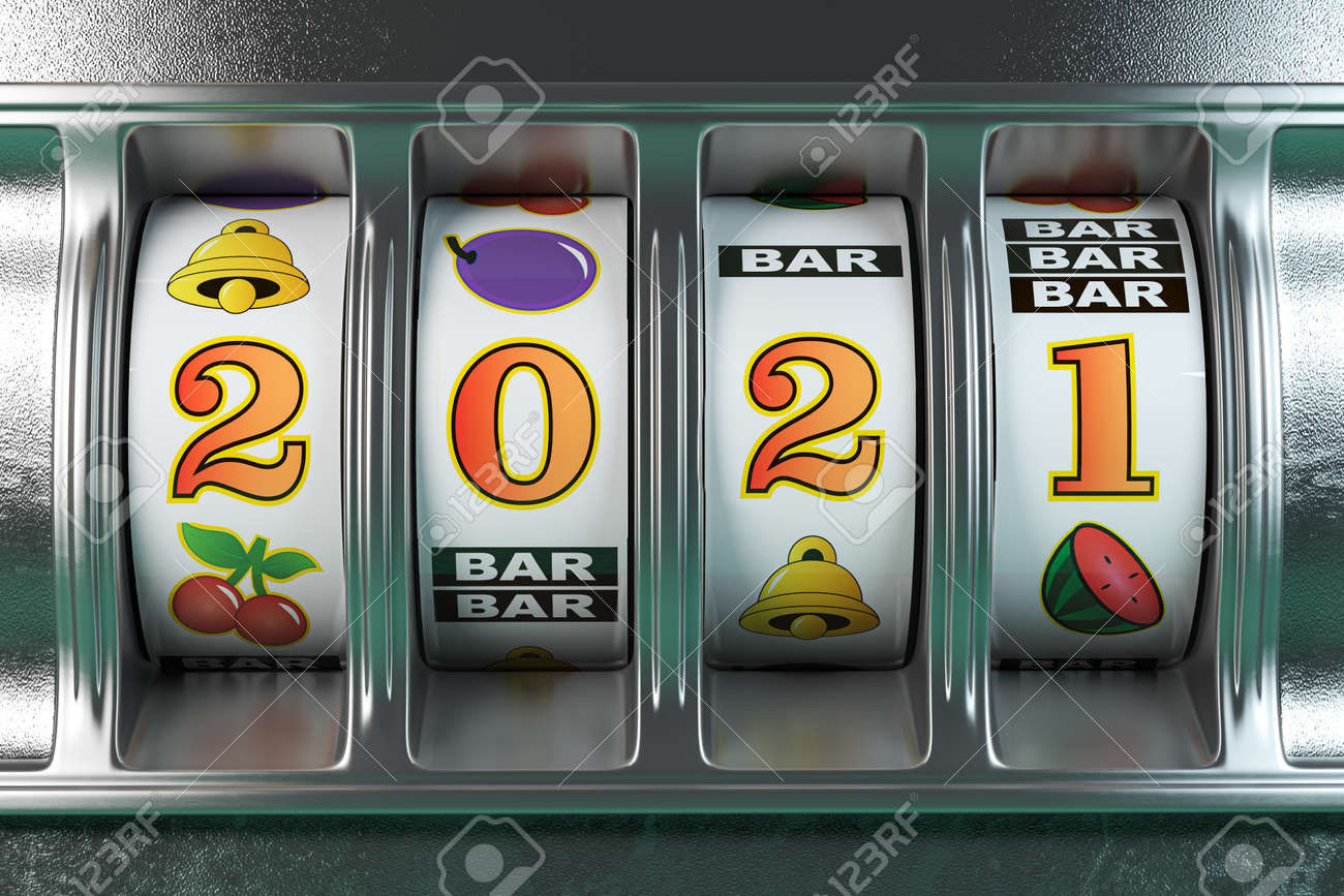 2021 Happy New Year in casino. Slot machine with jackpot number 2021.3d illustration - 157359543 2021 Happy New Year in casino. Slot machine with jackpot number 2021.3d illustration - 157359543