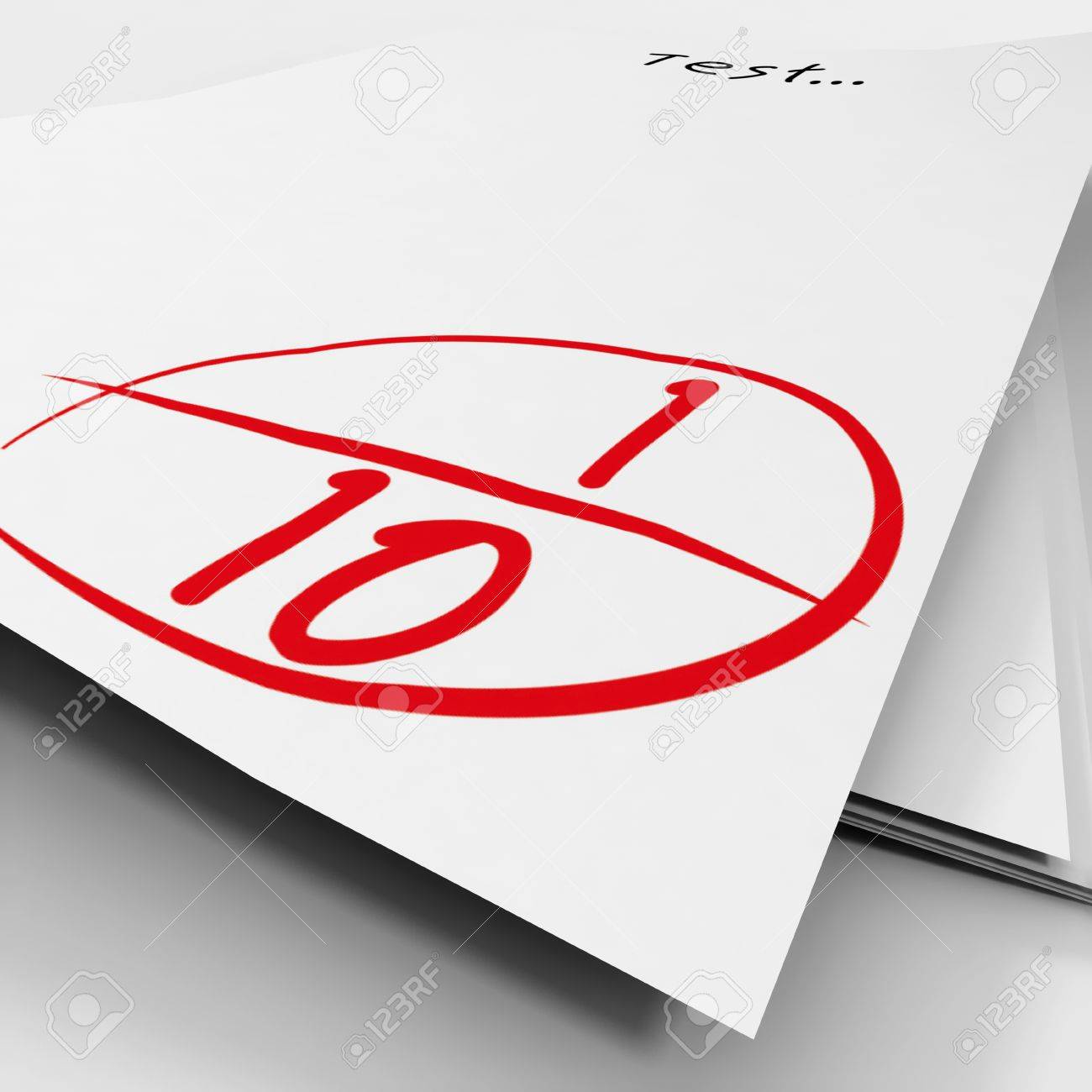 テストの点数 の写真素材 画像素材 Image