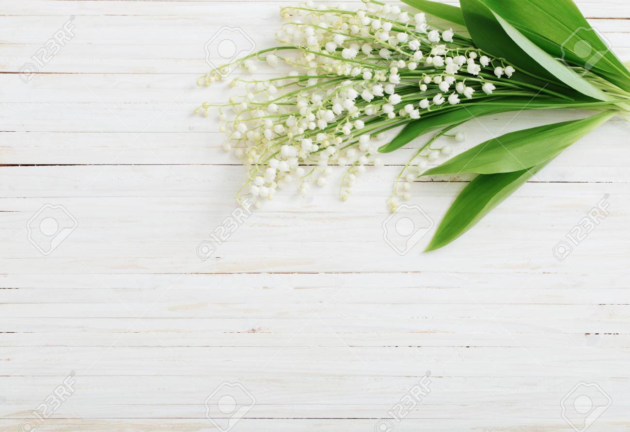 木製の背景に 5 月ユリ の写真素材・画像素材. Image 71813885.