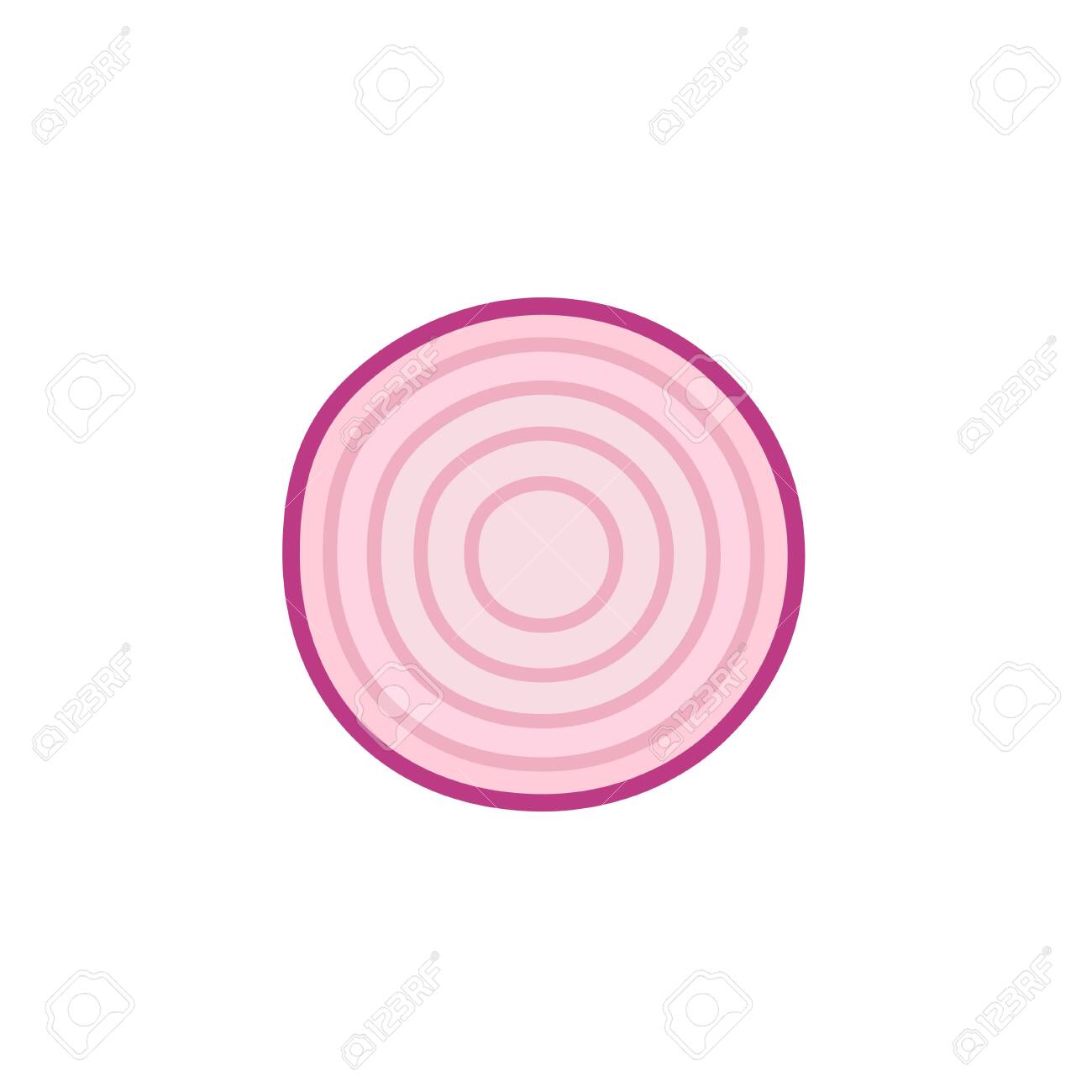 Onion Slice Vector Illustration On White Background Royalty Free SVG,  Cliparts, Vectors, And Stock Illustration. Image 133603110.