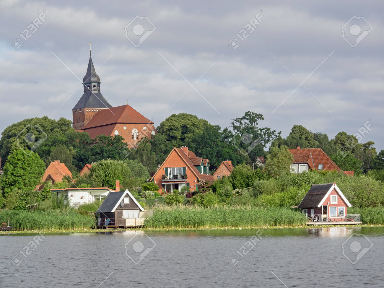 Cityscape of Sternberg with church and lake, Mecklenburg-Western Pomerania, Germany - 162918667 Cityscape of Sternberg with church and lake, Mecklenburg-Western Pomerania, Germany - 162918667