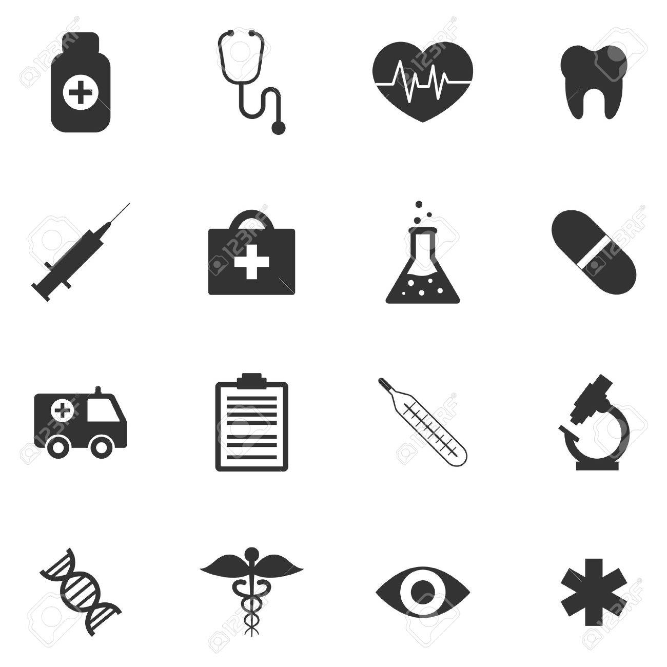 Los Iconos De Medicos Ilustraciones Svg Vectoriales Clip Art Vectorizado Libre De Derechos Image