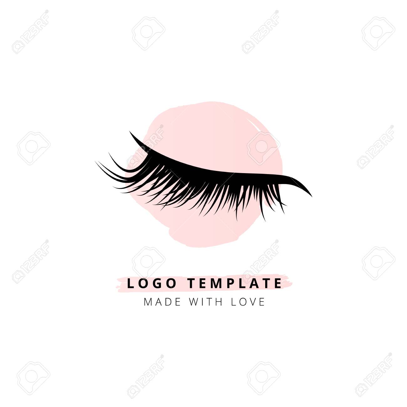 Eyelashes Vector Logo For Beauty Studio Royalty Free SVG, Cliparts,  Vectors, and Stock Illustration. Image 123620813., image size:1300x1300