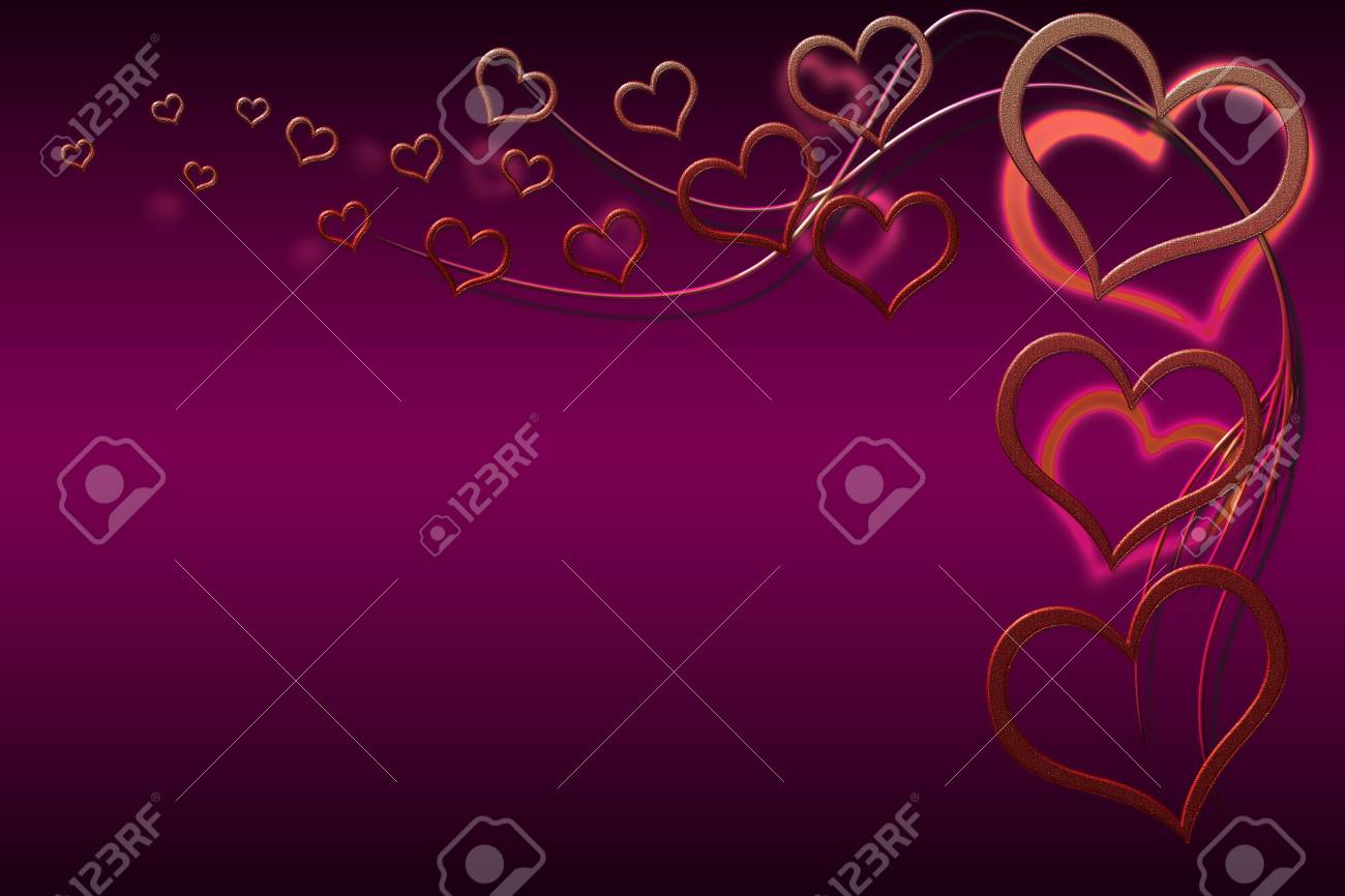 valentines day background for your designs with red hearts and purple background designs