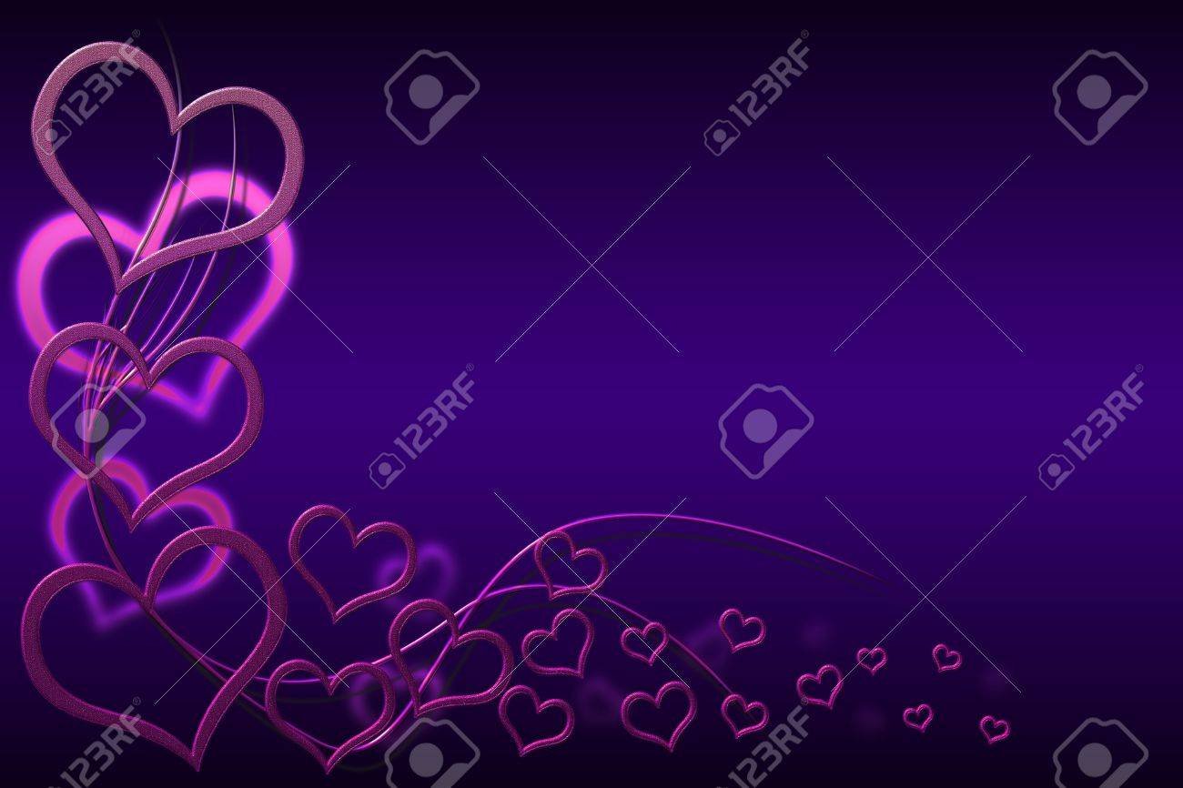 valentines day background for your designs with pink hearts and purple background designs