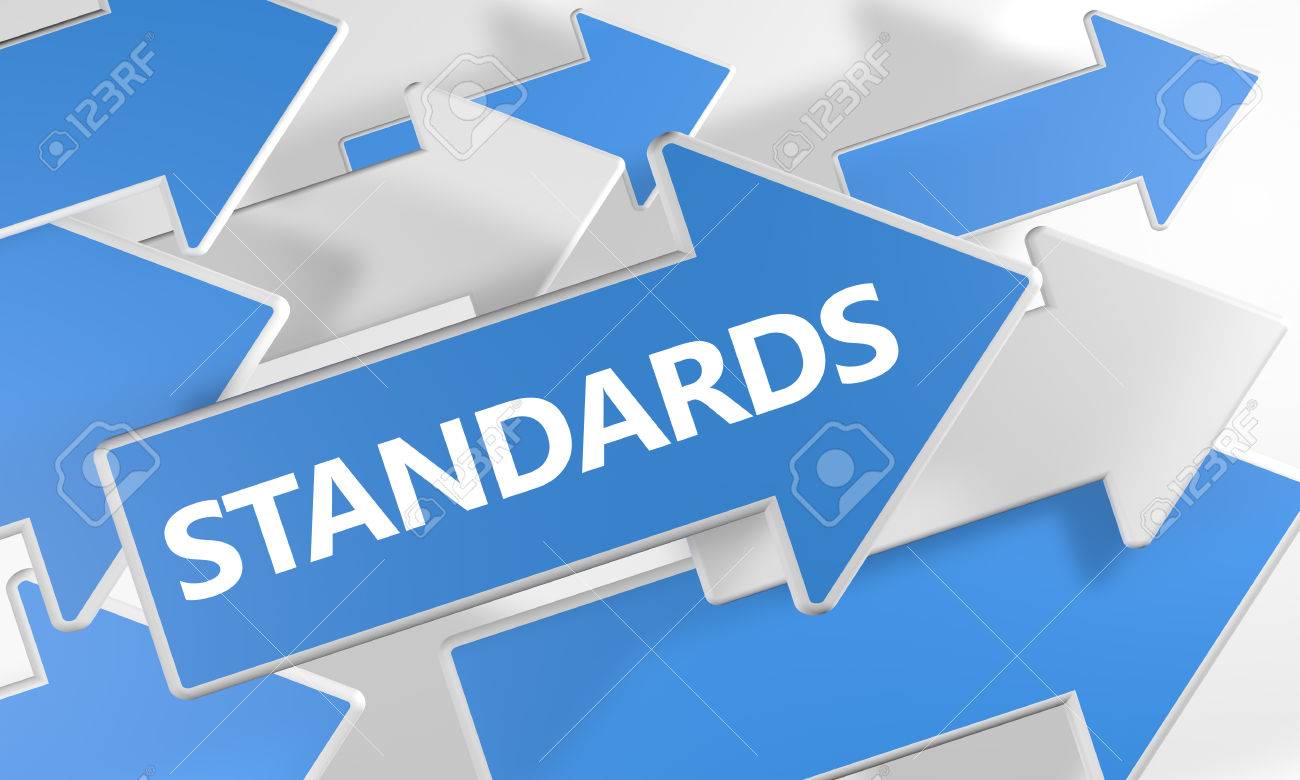 Standards 3d render concept with blue and white arrows flying over a white background. - 57425770 Standards 3d render concept with blue and white arrows flying over a white background. - 57425770