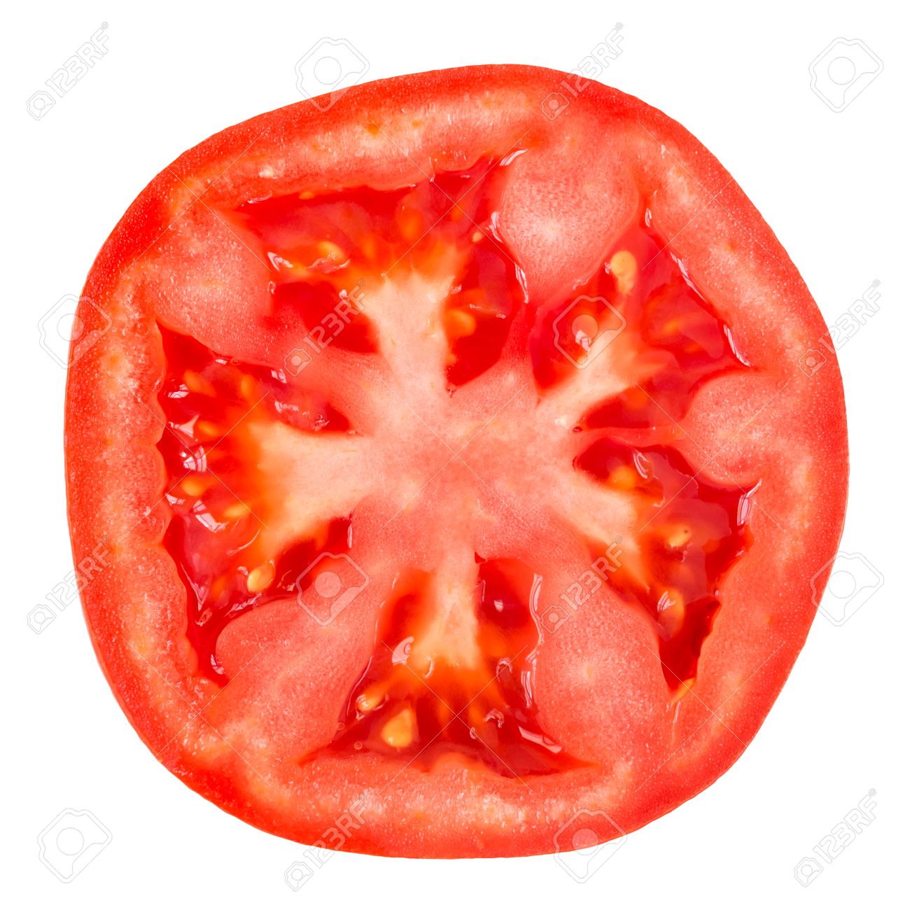 tomato slice isolated on