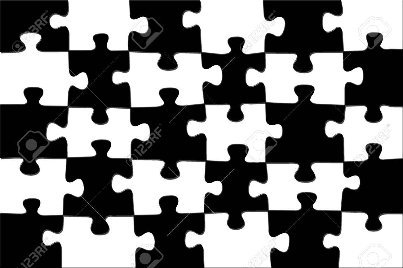 抽象的な背景 白黒チェスのパズルします の写真素材 画像素材 Image