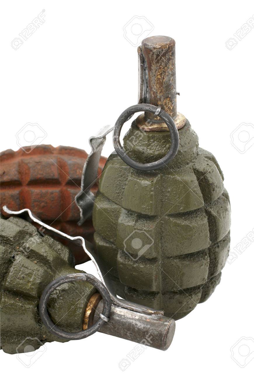 ソビエト手手榴弾俗語 白地に分離されたパイナップル 両方の側のソビエトおよびドイツの兵士第二次世界大戦中に使用される断片化手榴弾 非常に効果的です の写真素材 画像素材 Image 52646468