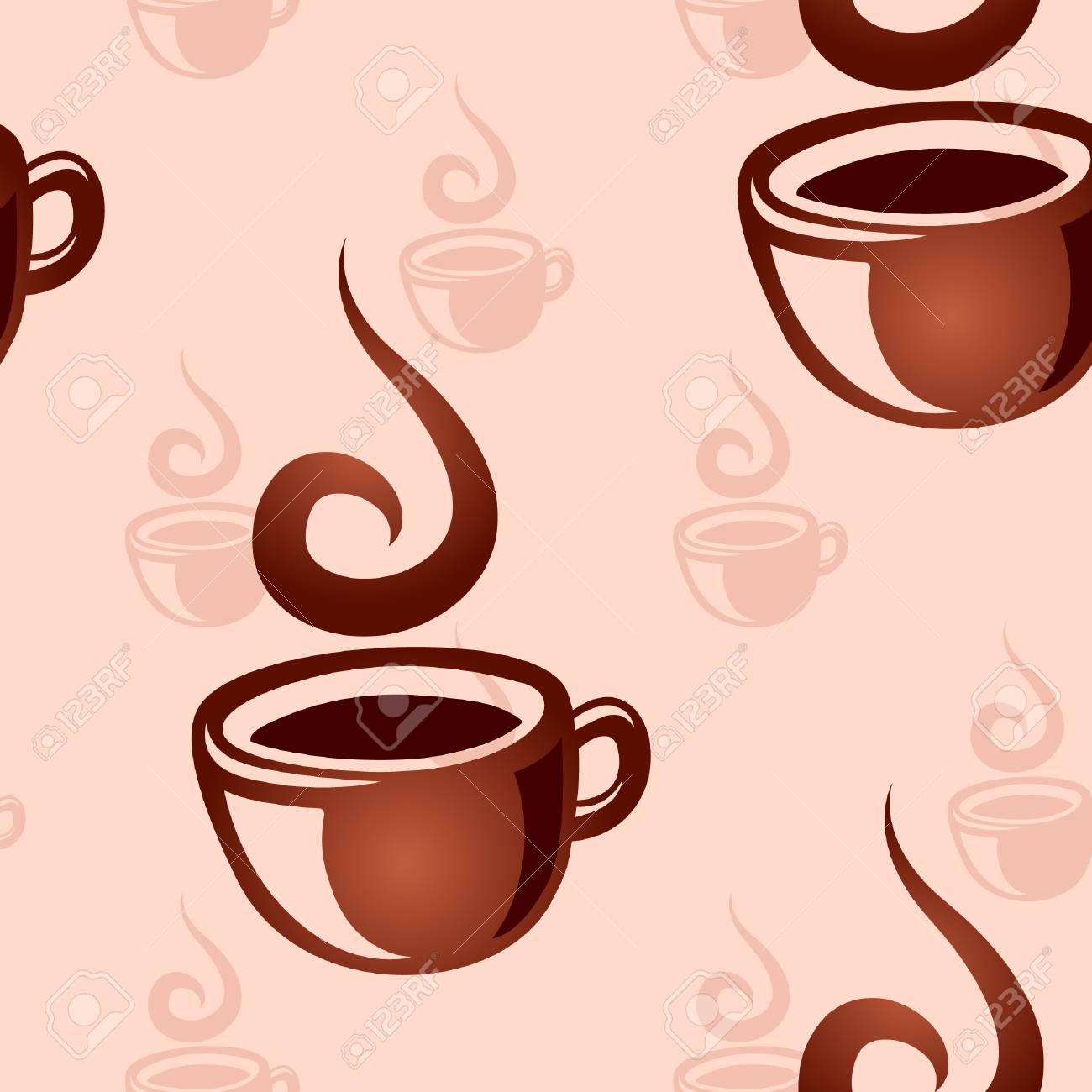 Seamless Coffee Mug Background Pattern Design Royalty Free SVG, Cliparts,  Vectors, And Stock Illustration. Image 5541728.