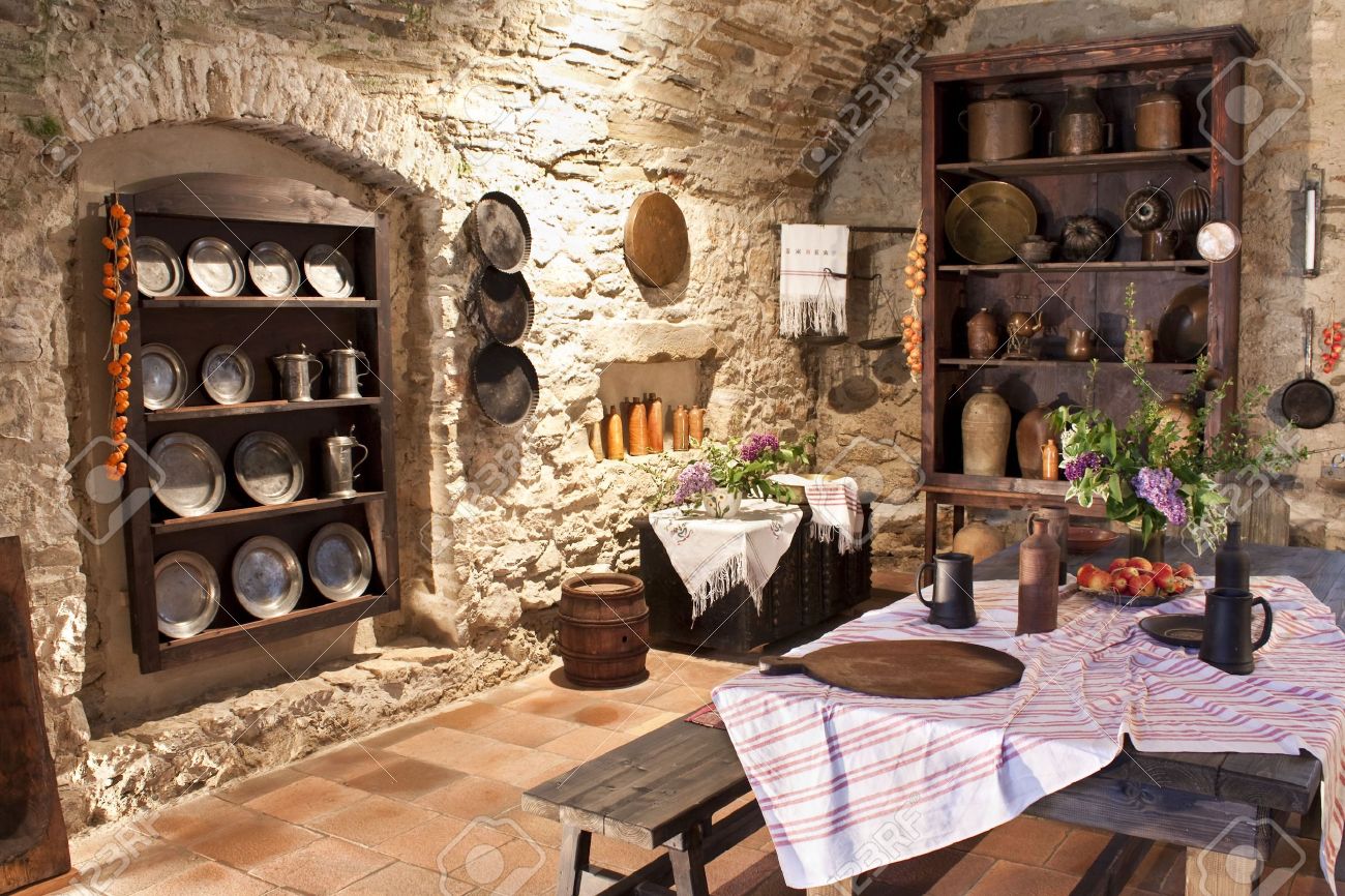 old kitchen of castle, slovakia stock photo, picture and royalty old kitchen of castle, slovakia stock photo, picture and royalty