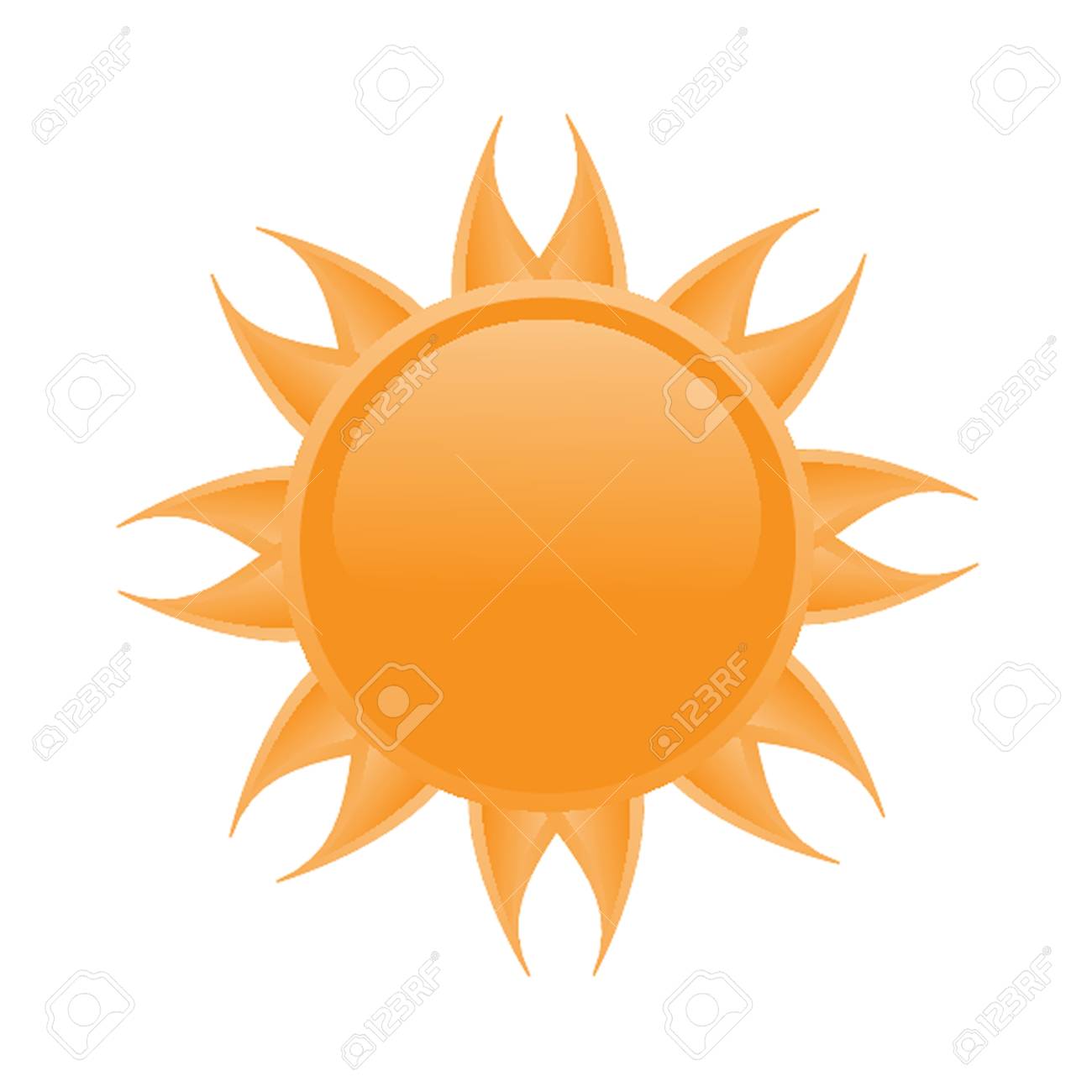 ホワイト イラスト上の太陽のイラスト素材 ベクタ Image