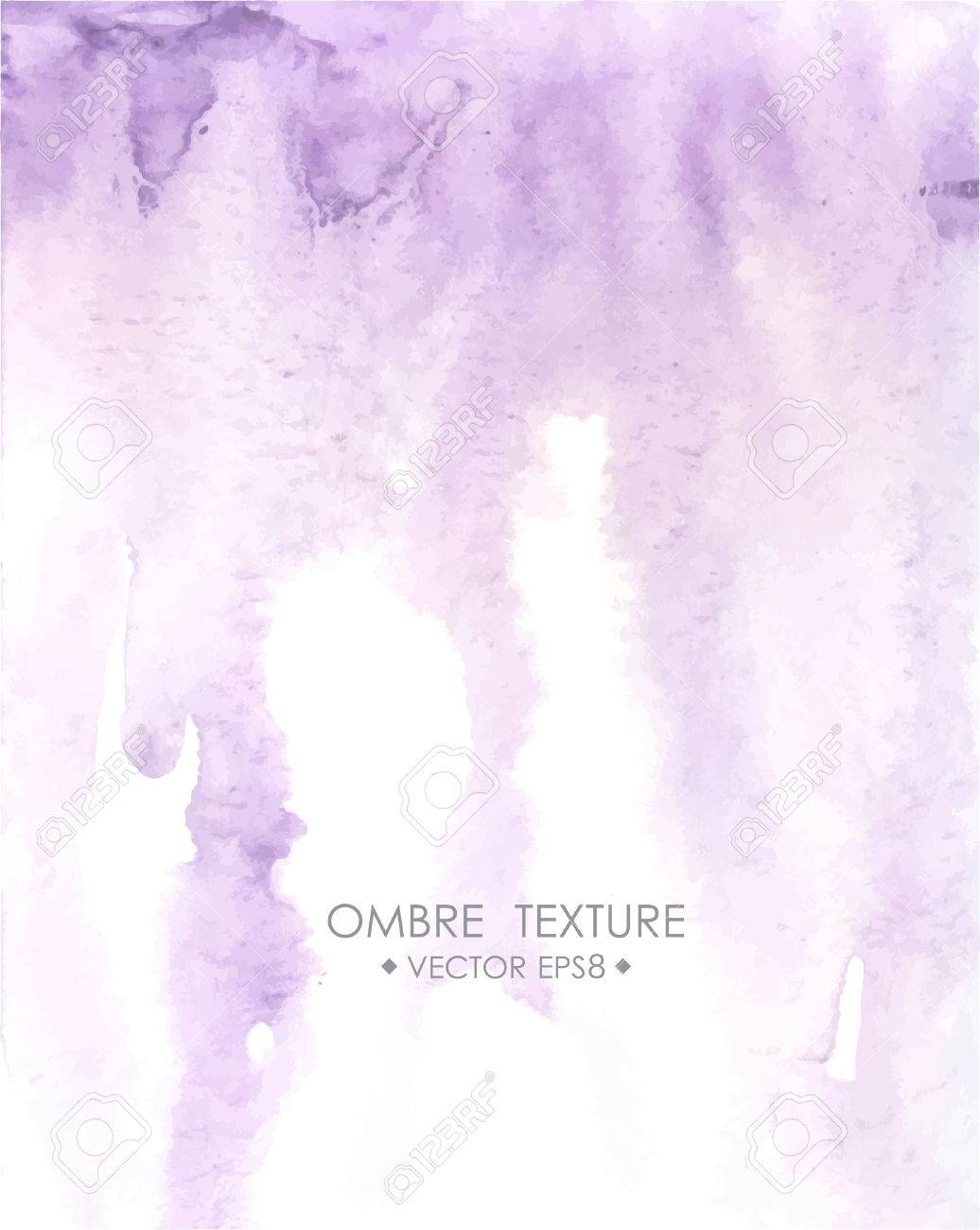 Hand Drawn Ombre Texture Watercolor Painted Light Violet