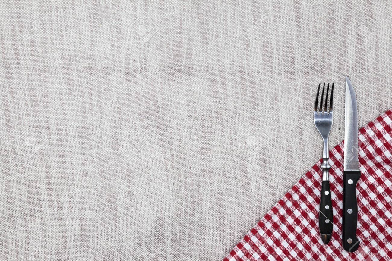 the background to create the restaurant s menu linen tablecloth
