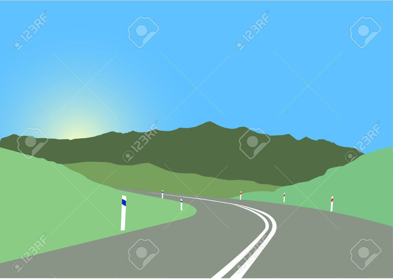 Vector Image Of Sunrise Over The Mountains Road Royalty Free Cliparts Vectors And Stock Illustration Image Vector Image Of Sunrise Over The Mountains Road Royalty Free Cliparts Vectors And Stock Illustration Image