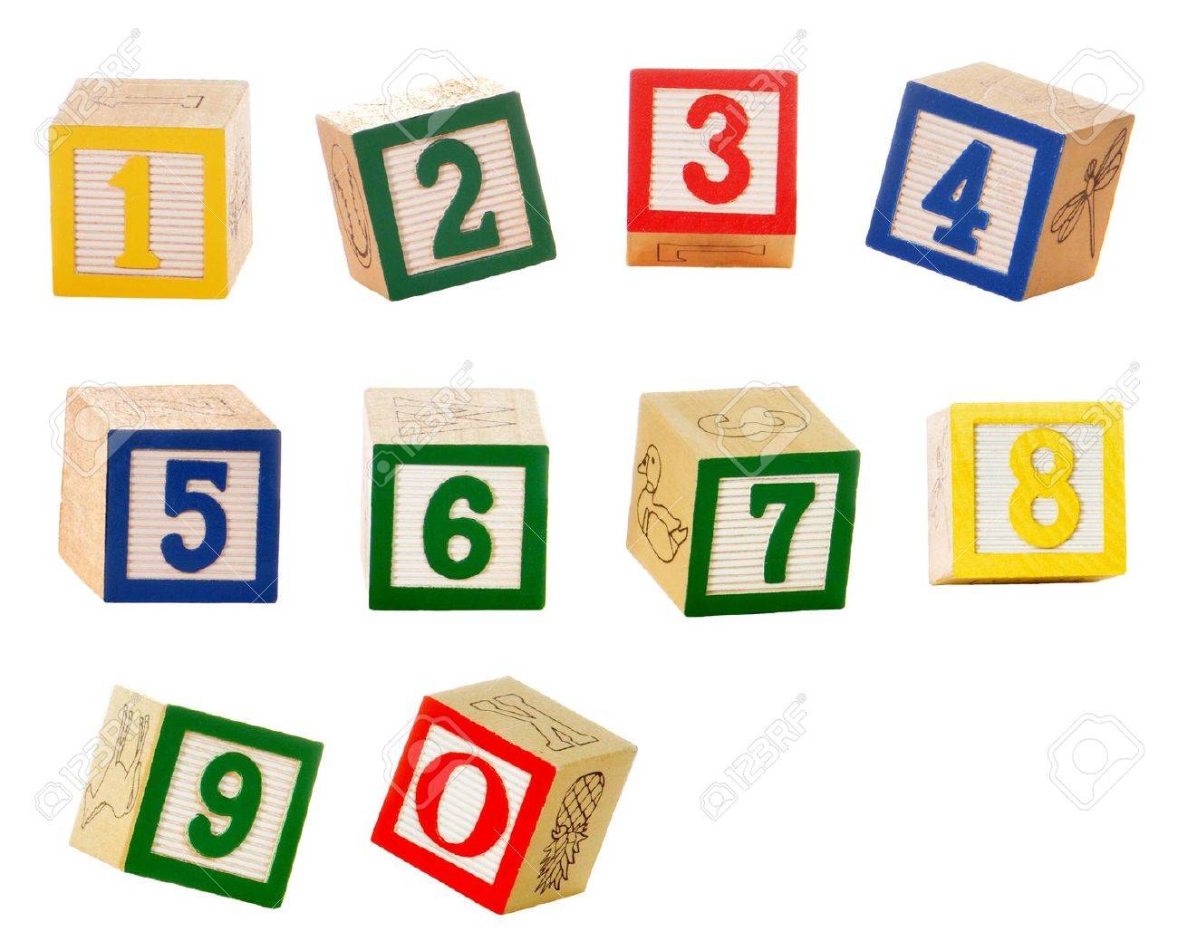 numbered wooden blocks