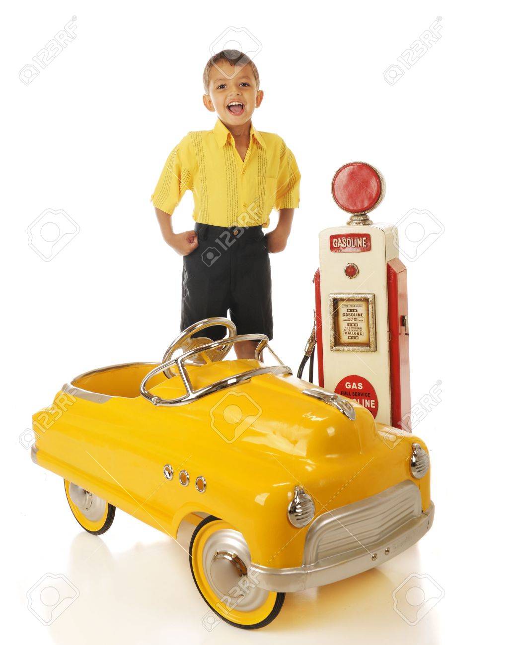 yellow pedal car